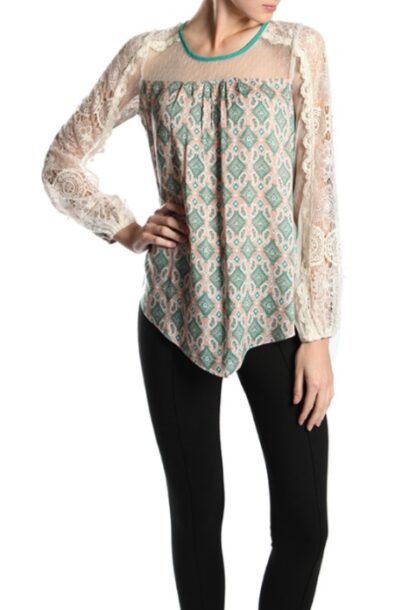 Pink & Jade blouse