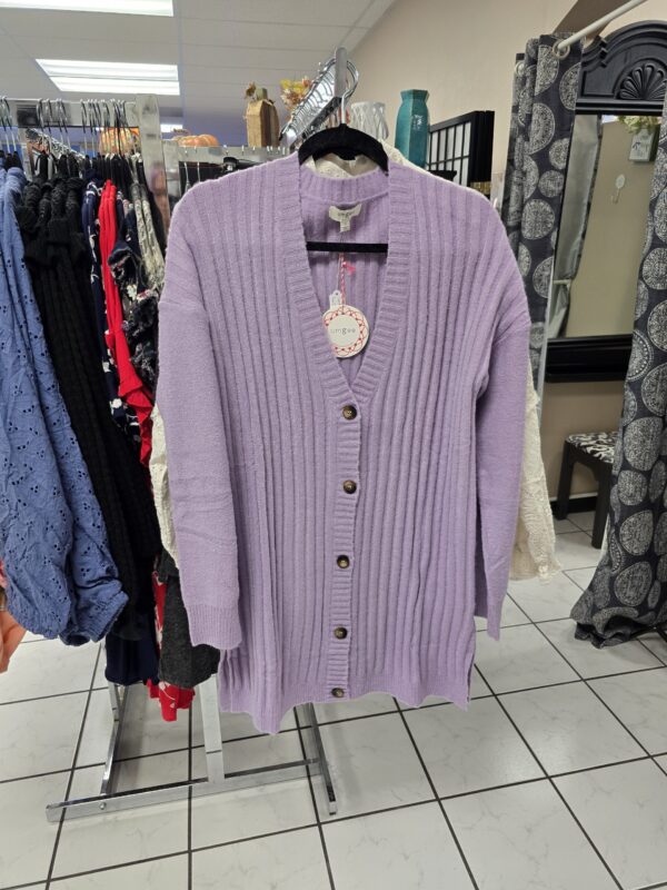 Pink lavender long sweater/cardigan