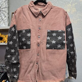 Brick red Star denim jacket