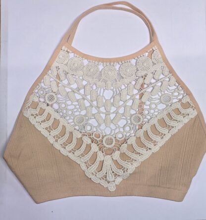 Crochet Lace High Neck Bralette multiple colors - Image 4