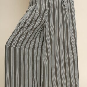 Striped high waist wide leg pant