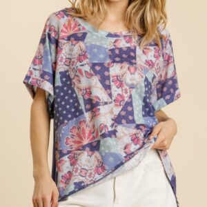 Multi-color patterned top