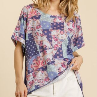Multi-color patterned top