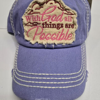 With God All Things Are Possible baseball hat
