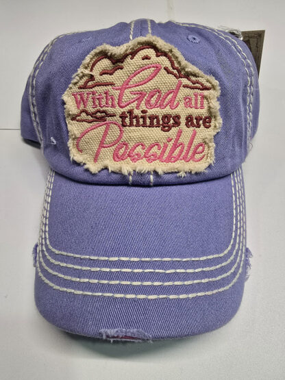 With God All Things Are Possible baseball hat