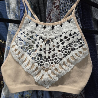 Crochet Lace High Neck Bralette multiple colors